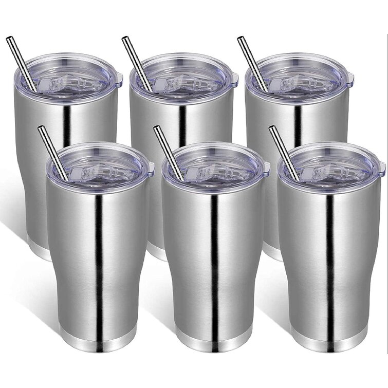 wisdomfurnitureco 20Oz Stainless Steel Tumblers Bulk Tumbler Cup With Stainless Steel Cups With Lids Bulk
